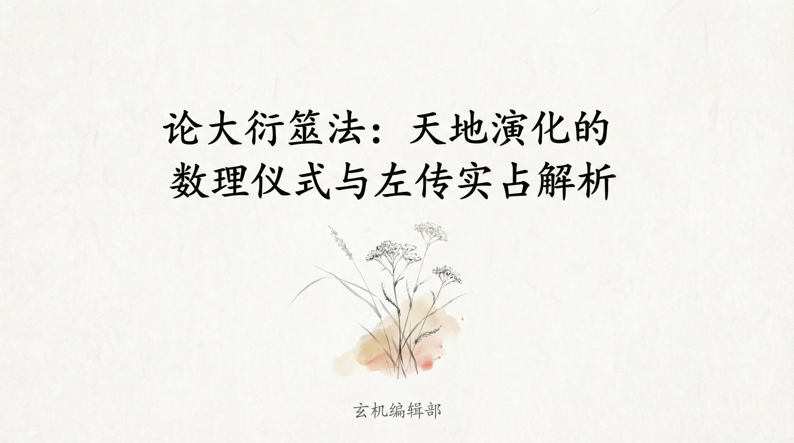 论大衍筮法:天地演化的数理仪式与左传实占解析